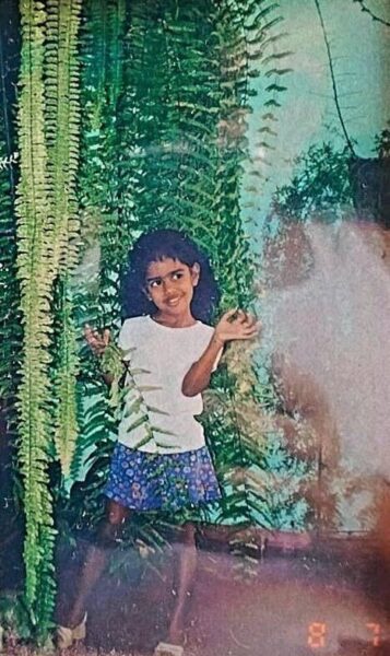 Childhood photo of Livia Maria, program coordinator at Imaginable Futures in Brazil