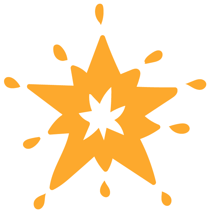 yellow star art