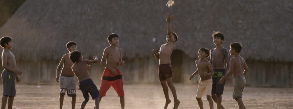 Group of boys playing outside
